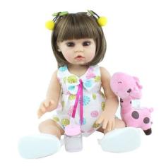 Imagem de Boneca Bebê Reborn Corpo Todo Em Silicone Vinil  Pode Dar Banho - Domi