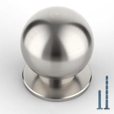 Imagem de KNOKLOCK 10 puxadores de armário de cozinha puxadores redondos de níquel acetinado escovado para gavetas de armário de cozinha para gavetas de cômoda