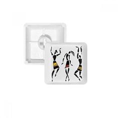 Imagem de Kit de atualização de jogos PBT Teclado mecânico para dança com totems pretos aborígenes da Primitive Africa