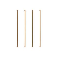 Imagem de 4 Peças Puxadores Para Porta Guarda Roupa Grande Trip 608mm (Ouro)