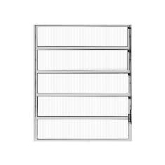 Imagem de Janela de Alumínio Basculante 100x80cm Hale Esquadrias Brilhante