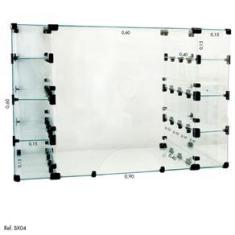 Imagem de Balcão Caixa Sobrepor Modulado em Vidro - 0,90 x 0,60 x 0,40