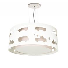 Imagem de Lustre Infantil Pendente Recorte Carrinhos -40X16 