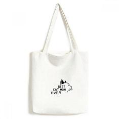 Imagem de Best Cat Mom Ever Citação DIY Design sacola sacola de compras bolsa casual bolsa de mão