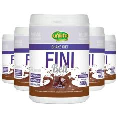 Imagem de Kit 5 Shake Diet Com Colágeno Fini Belt Unilife 400G Chocolate