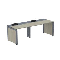 Imagem de Mesa de Plataforma Simples para 2 Pessoas Corporativa 150x792/2p Pscpp150/792/2p Nogueira Casablanca/Grafito