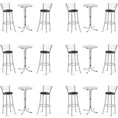 Imagem de Kit 6 Bistros Com 6 Banquetas Cromadas-gatmagazine