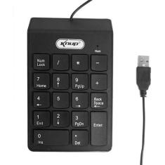 Imagem de Teclado Numérico Usb Preto Plug And Play Knup Kp-2003A