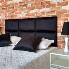 Imagem de Cabeceira Casal Modulos Módena H6 Suede Amassado 140 x 60 Rbl