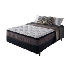 Imagem de Conjunto Cama Box Casal Mola Ensacadas Nashville Marrom