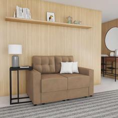 Imagem de Sofá 2 Lugares Retrátil Tréveris Suede Bege 140 cm