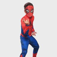 Imagem de Fantasia Homem Aranha Classica Infantil Longa Com Máscara