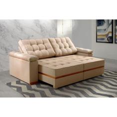 Imagem de Sofá Retrátil e Reclinável 2 Lugares Prada Dourado