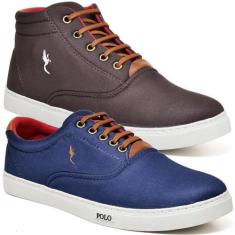 Imagem de Kit 2 Tênis Casual Masculino Confortável Macio Dia a Dia - Polo Blu, 3