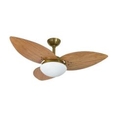 Imagem de Ventilador De Teto Infinity Lótus Verde Fumê 3 Pás Freijó 220V+Control