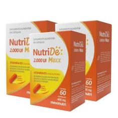 Imagem de Kit 3 NutriDe Vitamina D 2.000 UI 60 Capsulas Maxinutri