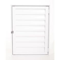 Imagem de Portinhola Porta Alçapão/Abrigo Trava Alumínio Branco60x80x6