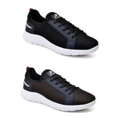 Imagem de Kit 2 Pares De Tenis Casual Masculino Caminhada - Ref