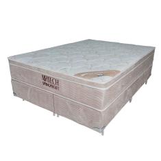 Imagem de Conjunto Cama Box Queen Airtech De Molas Ensacadas Ortobom Bege