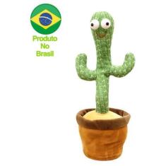 Imagem de Cacto de Pelúcia Brinquedo Tik Tok Toca Música e Repete a Fala - Toys