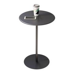 Imagem de Mesa de bistrô, mesa de bar alta, mesa de bar circular em pé, mesa de café, mesa de jantar para cozinha, sala de estar, escritório, área de estar, mesa de metal com detalhes em ferro
