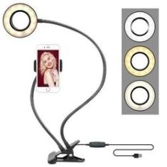 Imagem de Suporte Celular Ring Light Led Selfie Iluminador 2 In1 Luxo.