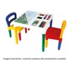 Imagem de Promoção! Mesa Didática Mesinha Infantil Poliplac 2 Cadeiras