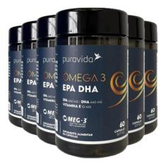 Imagem de Ômega 3 Epa Dha Com Vitamina E 6 X 60 Cápsulas Puravida