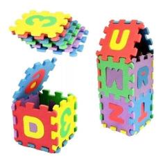 Imagem de Quebra Cabeça Mini Tapete Eva Letras Números Com 36 Peças - Lns