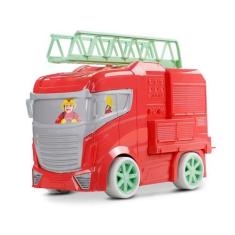 Imagem de Caminhão Bombeiro Infantil Carrinho Presente Escada Móvel - Roma Jense