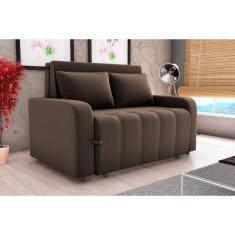 Imagem de Sofá Cama Amora Veludo Marrom E426 - Matrix