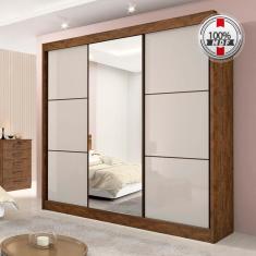 Imagem de Guarda Roupa Casal Com Espelho 3 Portas 6 Gavetas