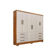 Imagem de Guarda Roupa Casal 4 Portas E 6 Gavetas C Pes Encant Freijo Fendioff Novo Horizonte