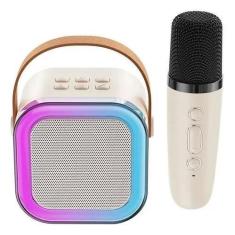 Imagem de Caixinha De Som Bluetooth Microfone, Karaokê Infantil Led - Shop Ameri