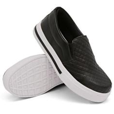 Imagem de Tênis Feminino Slip On Estiloso Moda Jovem Casual Elástico Calce Fácil