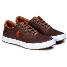 Imagem de Tênis Sapatênis Masculino Polo Open Casual Conforto - Odsen, Marrom, 4