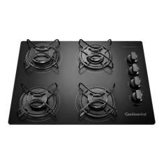 Imagem de Cooktop À Gás 4 Bocas Continental Kc4gp, Preto, 110V/220V
