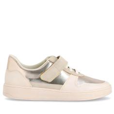 Imagem de Tenis Piccadilly Beta Salto Baixo Ouro/Off White-Feminino