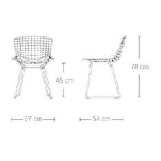 Imagem de Kit 8 Cadeiras Bertoia Cromada Com Assento Sintético Marrom