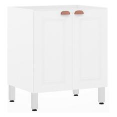 Imagem de Balcão de Cozinha sem Tampo 70cm 2 Portas Cristal Luciane Móveis