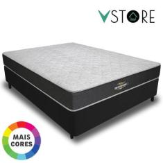 Imagem de Cama Box Casal + Colchão Espuma D33 Ortopédico 138X188x58cm Orthopedic