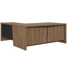 Imagem de Mesa Para Escritório Em L 180X190cm 2 Portas E 3 Gavetas Unik A02 Noga