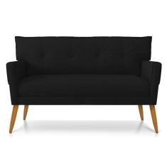 Imagem de Namoradeira Linho Pés Palito Castanho Cor A79 Preto