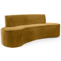 Imagem de Sofá 03 Lugares 180cm Mônaco Veludo Mostarda- Casaepoltrona - Nexta Ca