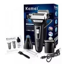 Imagem de Barbeadora Máquina Aparador Pelos Barba Cabelo Masculino - Kemei