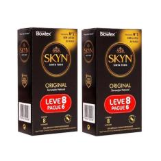 Imagem de Preservativo Blowtex Skyn Original 2 Caixas Com 8 Camisinhas - Total 1