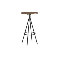 Imagem de Mesa De Sala Jantar 1575 Aço C- Tampo Madeirado 60 Cm Preto-legno - Carraro