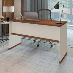 Imagem de Mesa De Escritório Office Tampo Mdp 25mm Off White/naturale