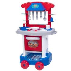 Imagem de Cozinha De Brinquedo Play Time Completa Infantil 71cm Com Acessórios M