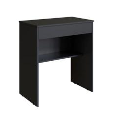 Imagem de Escrivaninha Pequena com Prateleira e Gaveta Para Quarto(PRETO)